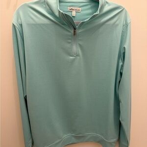Peter Millar Aqua Quarter-Zip Pullover